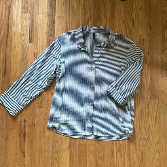 H&M Tops - H&M Oversized Striped Button Down